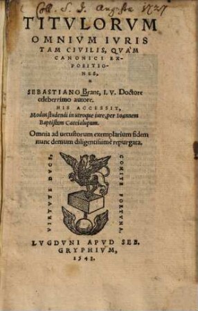 Titulorum omnium iuris tam civilis, quam canonici expositiones