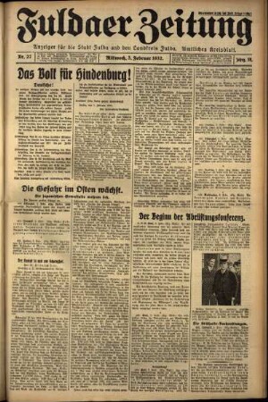 Ausgabe vom Mittwoch, den 03. Februar 1932.