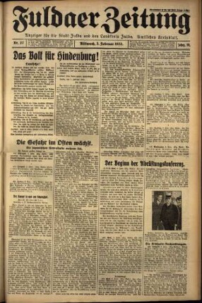 Ausgabe vom Mittwoch, den 03. Februar 1932.