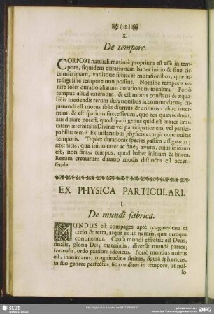 Ex Physica Particulari
