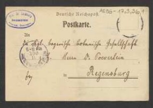 Brief von Gotthelf Leimbach an Hermann Poeverlein