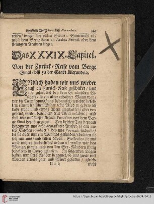 Das XXXIX. Capitel