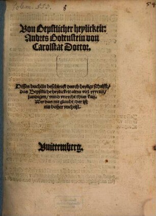 Von Bepstlicher heylickeit