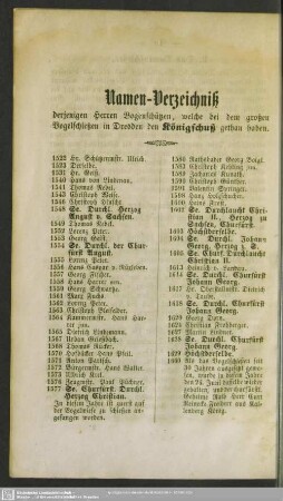 Namen-Verzeichniß