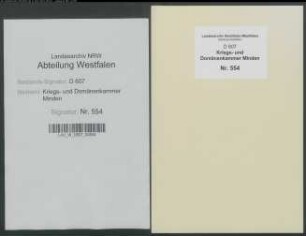 Amt Hausberge - Vogtei Gohfeld - Bauerschaft Wulferdingsen: Unterlagen der Revisionskommission