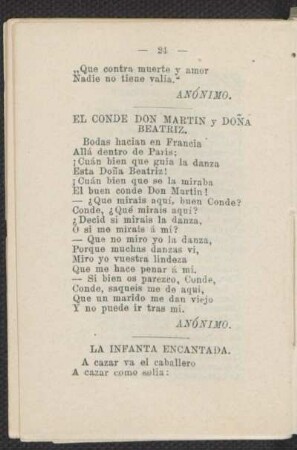 La infanta encantada.