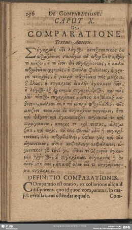 Caput X. De Comparatione
