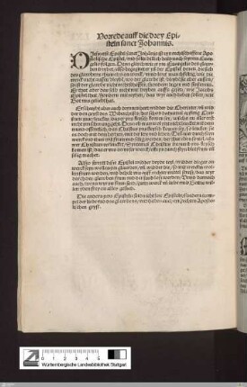 Die erst Epistel Sanct Johannis
