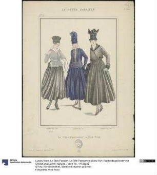 Le Style Parisien: La Fête Parisienne à New York, Nachmittagskleider von Chéruit und Lanvin, rückseitig Blusen