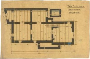 Billing, Hermann; Karlsruhe, Jahnstr. 24; Haus Lieber - Grundriss Keller