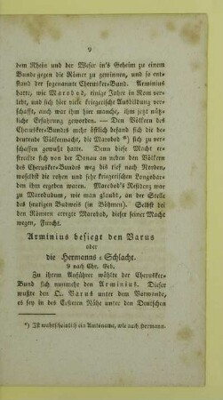 Arminius besiegt den Varus
