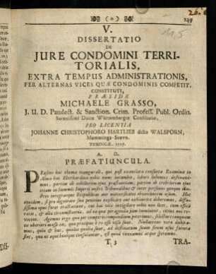 149-164, Praefatiuncula. - Caput I.