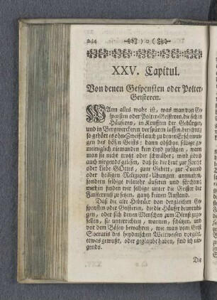 XXV. Capitul. Von denen Gespensten oder Polter-Geisteren.