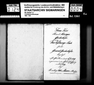 Feuerversicherungsbuch in Gundershofen, angelegt 1859 durch Verwaltungsaktuar Haueisen, fortgeführt bis 1871, mit alphabetischem Namensregister