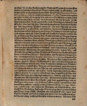 Fernerweithes Käyserl[iches] Allergnädigstes Mandatum Avocatorium : DeDato 22. Julii, 1674