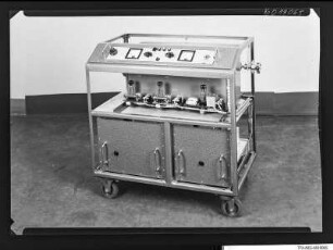 Hochspannungsanlage 60 KV HA1, Frontansicht offen, Foto 1960