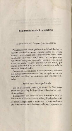 De los efectos de los actos de esa jurisdiccion