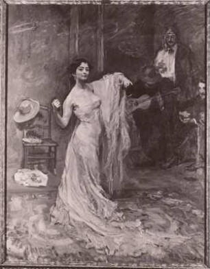 Bildnis der Tänzerin Marietta di Rigardo : Slevogt, Max: Bildnis der Tänzerin Marietta di Rigardo. 1904. Öl auf Leinwand; 229 x 180 cm. Staatliche Kunstsammlungen Dresden (SKD), Galerie Neue Meister 2549