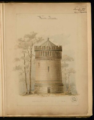 Wasserturm Monatskonkurrenz Dezember 1875: Ansicht; Maßstabsleiste