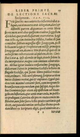 De Lectione Sacrae Scripturae. Cap. VII.
