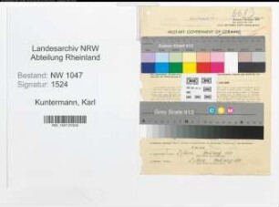 Entnazifizierung Karl Kuntermann , geb. 25.11.1900 (Polizeibeamter)