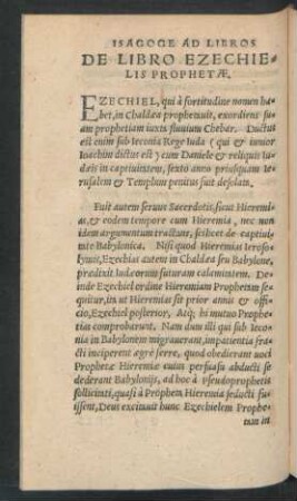 De Libro Ezechielis Prophetae.