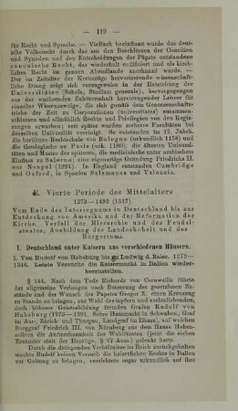 E. Vierte Periode des Mittelalters 1273-1492 (1517)