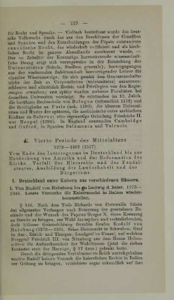 E. Vierte Periode des Mittelalters 1273-1492 (1517)
