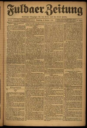 Ausgabe vom Dienstag, den 04. Januar 1921.
