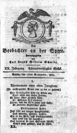 38. Stueck, 17. September 1821