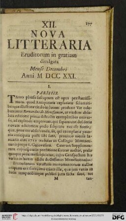 XII. Mense Decembri