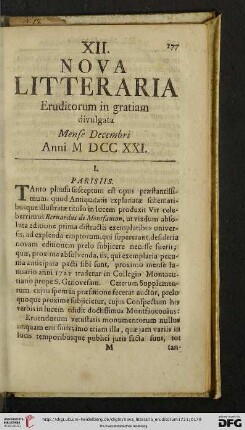 XII. Mense Decembri
