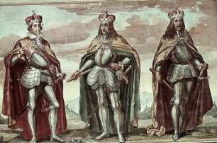 Die Erzherzöge Leopold V., Ferdinand Karl und Sigismund Franz