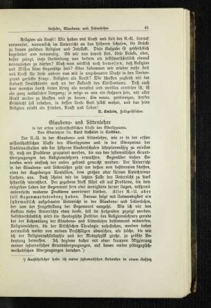 Glaubens- und Sittenlehre in der ersten wissenschaftlichen Klasse des Oberlyzeums