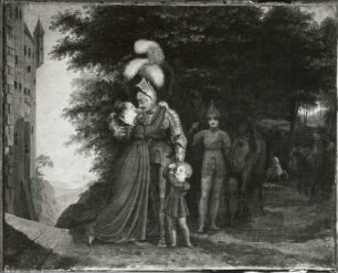 Die Heimkehr : Moritz Retzsch (1779-1857). Die Heimkehr. Öl, Leinwand, 41 x 51 cm, 1814. Privatbesitz