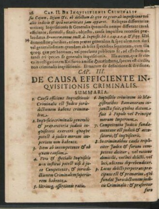 Cap. III. De Causa Efficiente Inquisitionis Criminalis.
