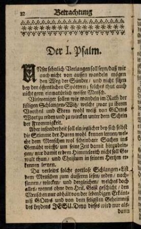 12-21, Der I. - III. Psalm
