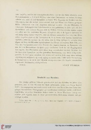 3: Inschrift aus Syrakus