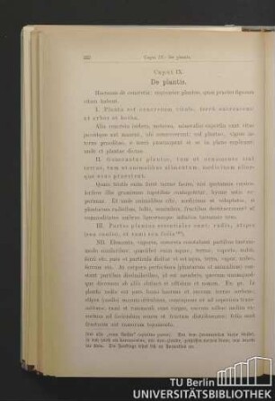 Caput IX. De plantis. / Neuntes Kapitel. Von den Pflanzen.