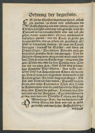 Ordnung der begrebnis.