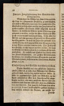 56-64, Zweyte Zergliederung der Unterleibs-...; ...