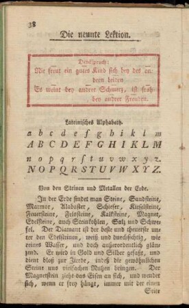 Die neunte Lektion.