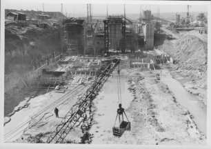 Schleusenbaustelle Pleidelsheim/Neckar