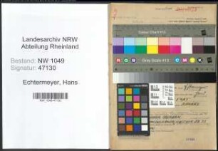 Entnazifizierung Hans Echtermeyer , geb. 27.05.1912 (Ingenieur)