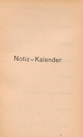 Notiz-Kalender