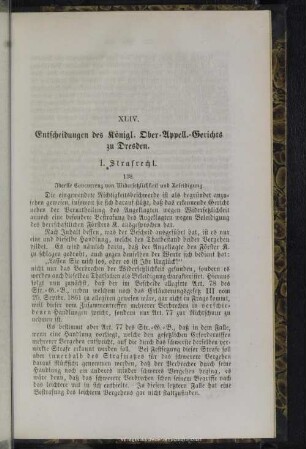 XLIV. Entscheidungen des Königl. Ober-Appell.-Gerichts zu Dresden