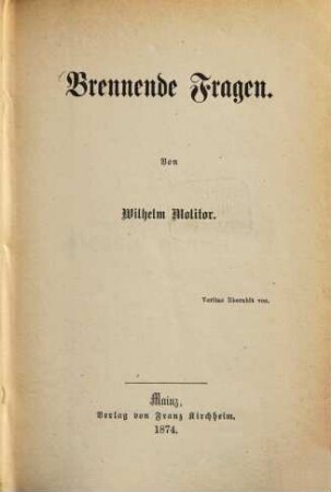 Brennende Fragen