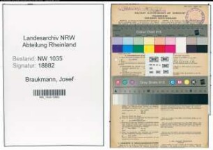 Entnazifizierung Josef Braukmann , geb. 23.09.1912 (Bergmann)