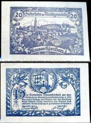 Mauerkirchen, Oberösterreich 20 Heller