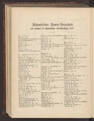 Alphabetisches Namen-Verzeichniß